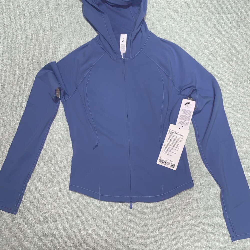Lululemon NWT Wunder Train Full-Zip Jacket Size 8 PREB Prep Blue
